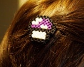 Custom Mario Mushroom French Barrette Pair