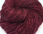 Hand Dyed Fingering/Sock Yarn Singles, 100% Superwash Merino,Tyrian Purple - Quaere