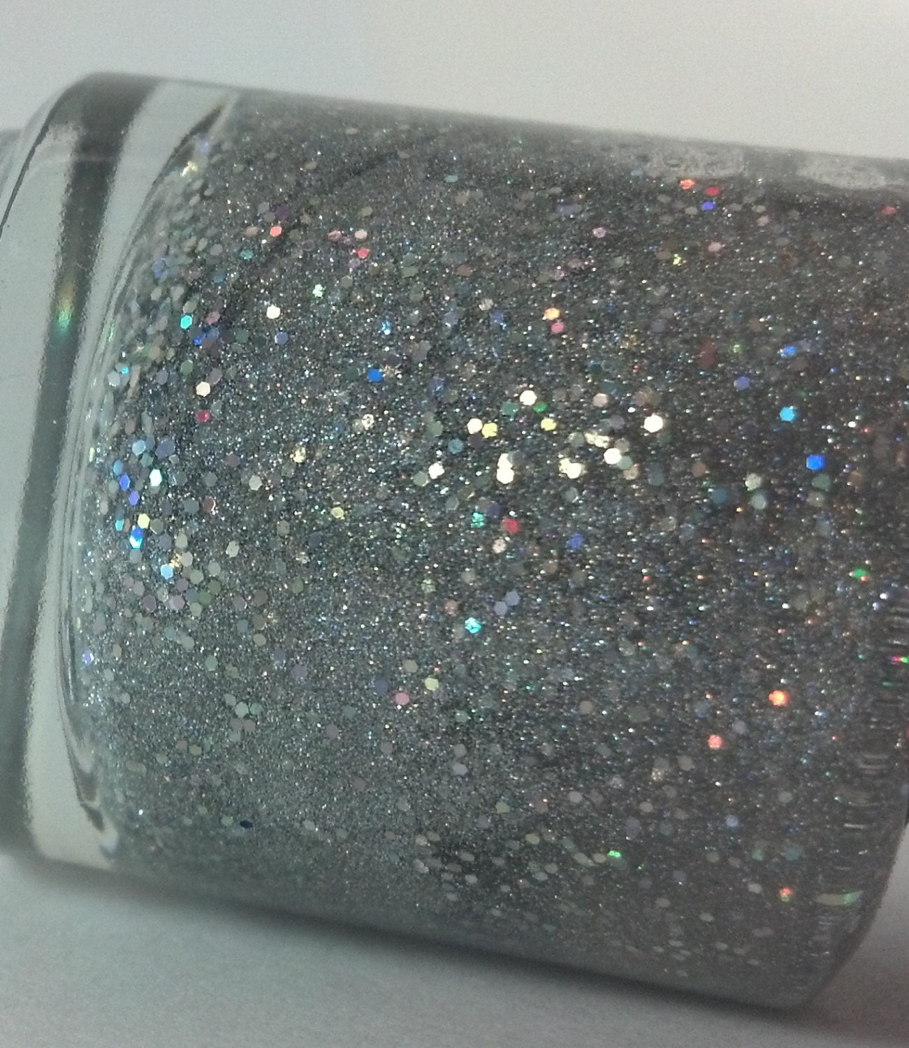Bolide - Handmade Nail Polish - Glitter Polish - Nail Lacquer - Holographic Glitter - Silver