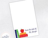 Teacher Apple and Books Notepad - Personalized Il_170x135