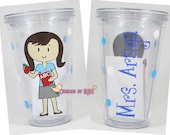 Personalized Teacher Tumbler - Travel Cup - Great Gift - Cute Teacher