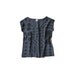 SALE // hand painted silk top.  Patchwork Dots on charcoal  // ready to ship