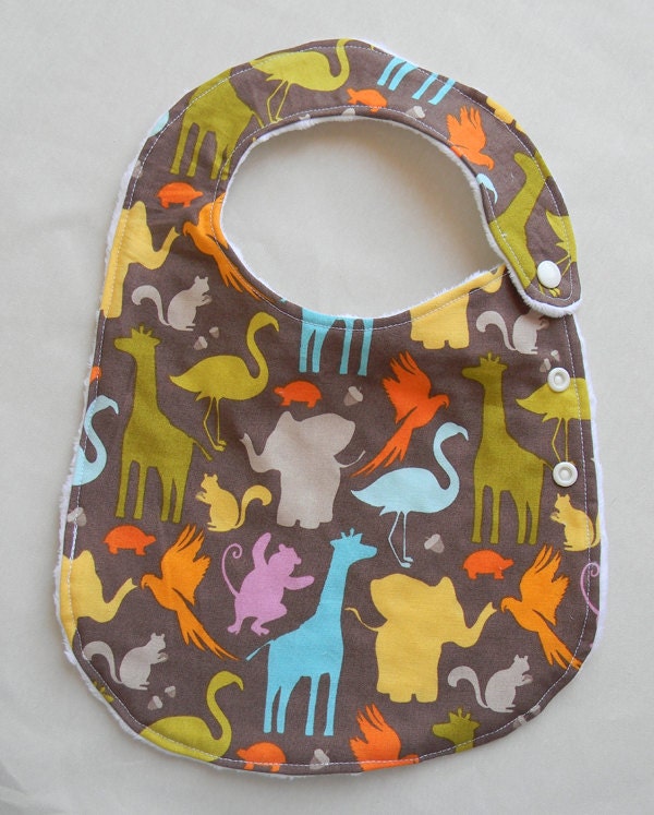 Animal Silhouette Side Snap Adjustable Bib