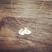 Dainty Two Hearts Initial Necklace - All Gold Filled - Everyday Jewelry - Best Friend, Personalization Gift