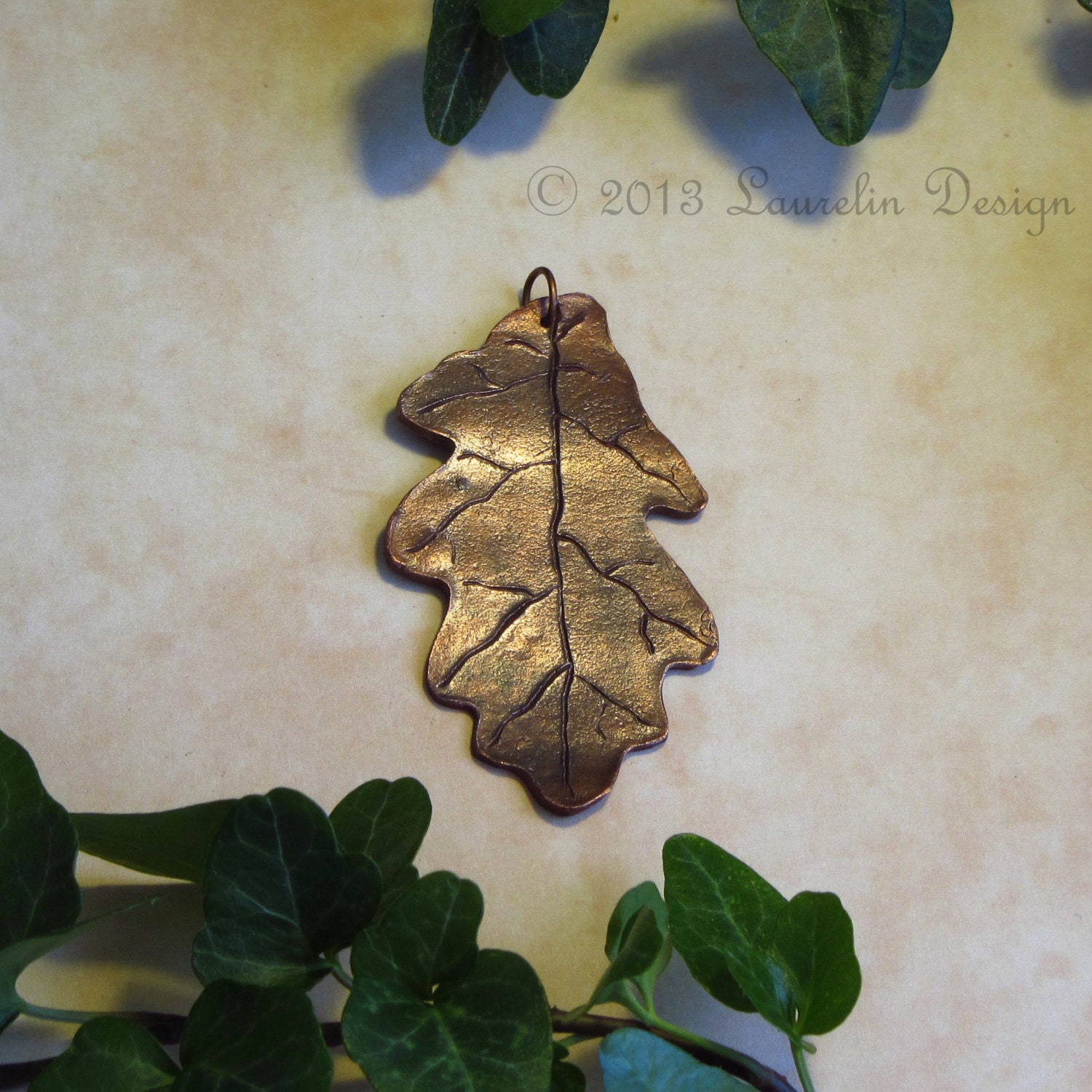 Copper Oak Leaf Pendant