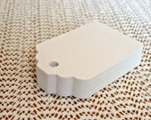 White merchandise tags gift tags DIY paper crafts hang tags party favors die cut tags 2 dozen tags