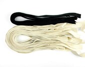 Cotton Webbing Lot Unbleach Black Cotton 1 inch Webbing over 16 yards