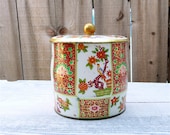 Vintage SHABBY CHIC Covered Tin