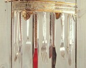 Silverware Sun Catcher Wind Chime, Repurposed Home Decor, Handmade from Vintage Silverware,  Rustic Farmhouse Decor