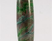 Handmade Lampwork Glass Bead SRA  Organic Focal, Green Brown Red Turquoise