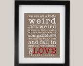 Dr. Seuss "Weird" - Printable Home Decor Artwork - High Resolution JPG - PIY