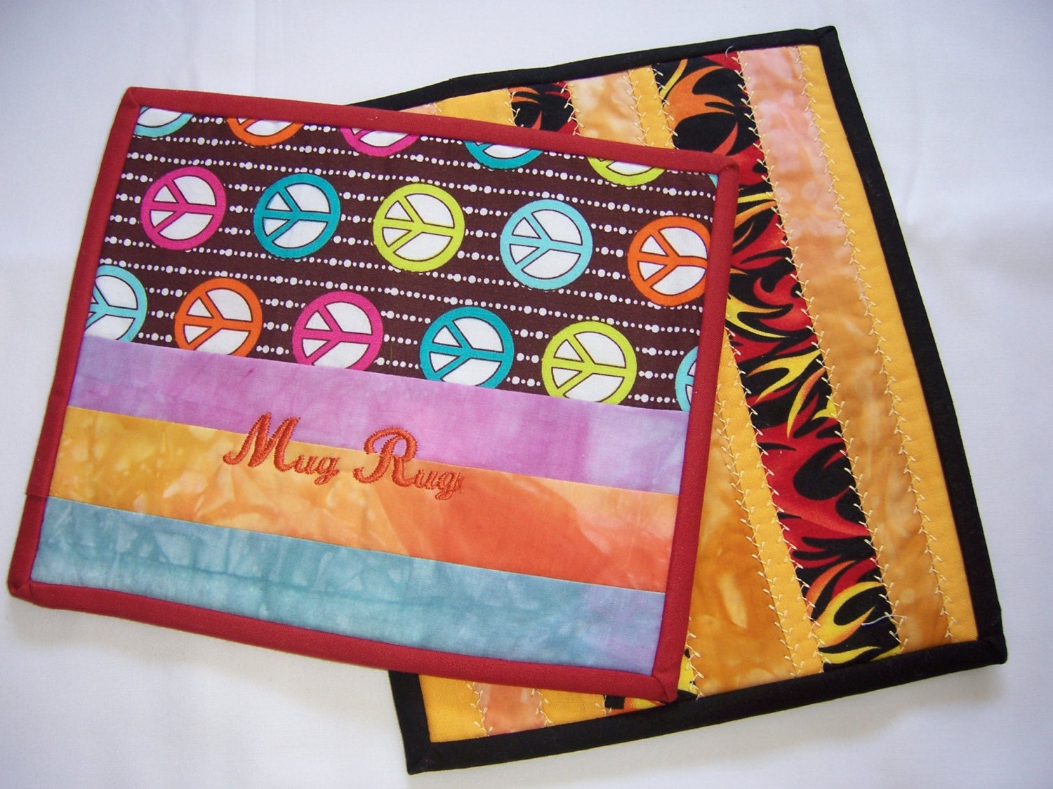 Mug Rugs - Quilted Coffee Mug Rugs - Quilted Mug Rugs - Large Mug Rugs - Small Mug Rugs - Snack Mug Rugs - Mats