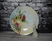 Handpainted plate with peaches J & C