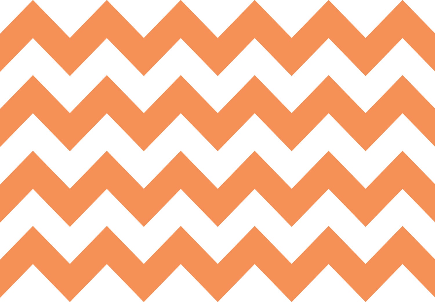 Cotton Fabric CHEVRON/ Riley Blake -Medium  Orange Chevron