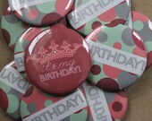 Birthday Buttons- Pink