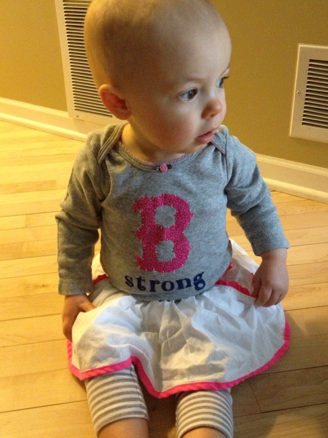 B Strong (Boston) Handmade Onesie - Girl or Boy