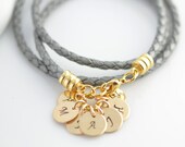 Hand stamped initial Bracelet, Personalized bracelet,Personalized jewelry,bridal jewelry,Womens jewelry,14k gold initial discs
