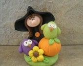 Halloween Witch and Owls