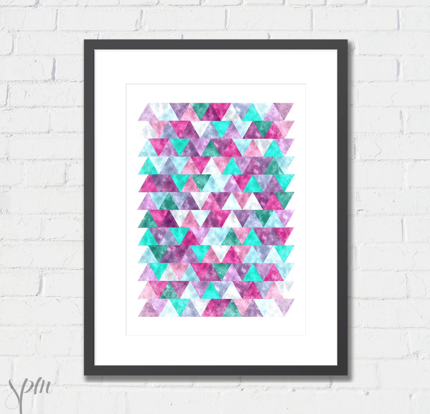 Art Print Sparkling Geometric Archival Print 8x10 or A4