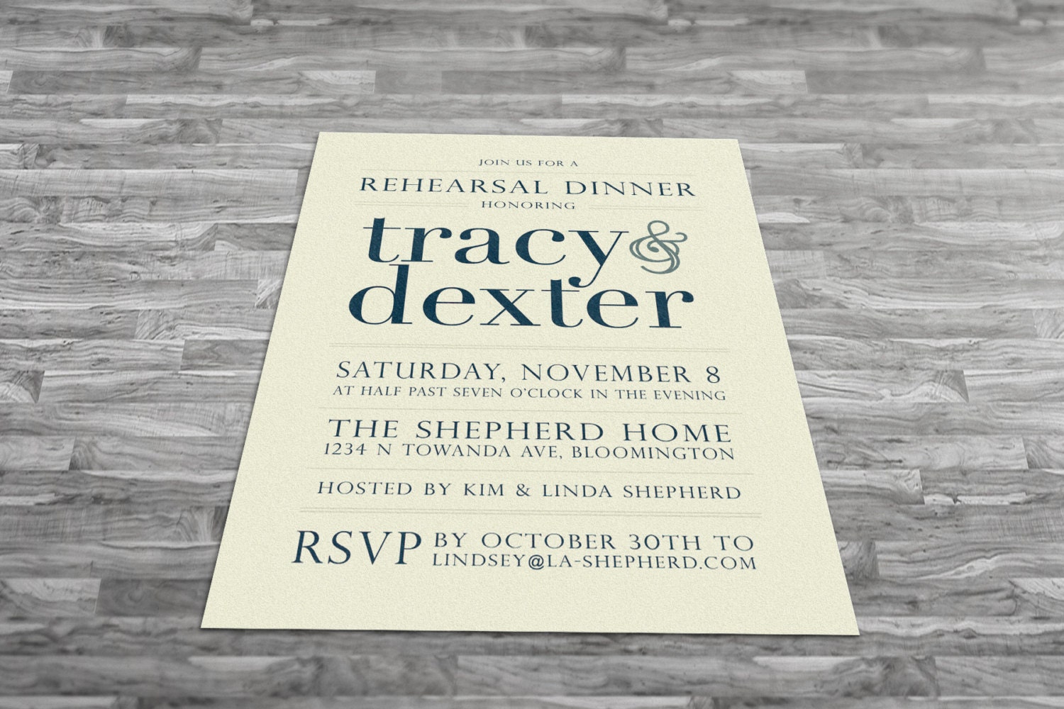 Formal Rehearsal Dinner Invitation - Custom Printable PDF