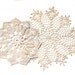 2 Ecru Crochet vintage Doily