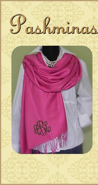 Monogrammed Pashmina Wrap