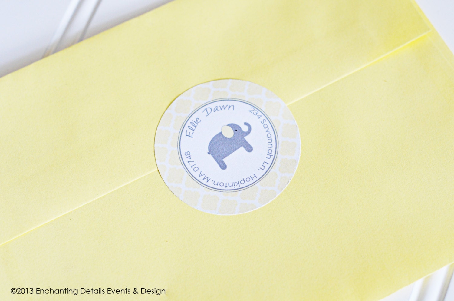 ELEPHANT Printable Address Labels Sunshine Safari Il_170x135