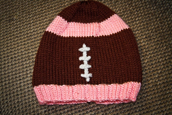 Football, girls,baby,newborn,brown,pink,hand knit,photo prop,gift,sports