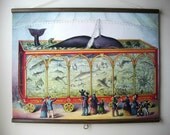 Large Canvas Vintage Style School Chart with Wood Trim - Aquarium (32" x24")