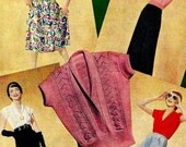 1940s or 50s Surplice Jumper Sweater - Knit PDF pattern  6327