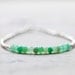 Chrysoprase delicate bracelet with fine silver beads and green gemstones