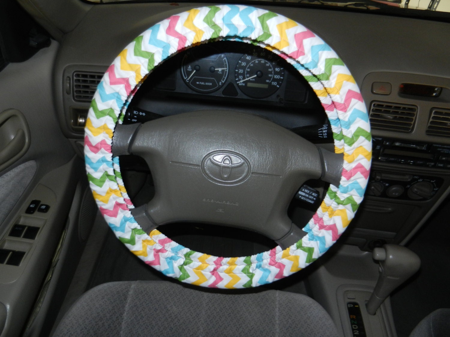 Girly Chevron Steering Wheel Cover