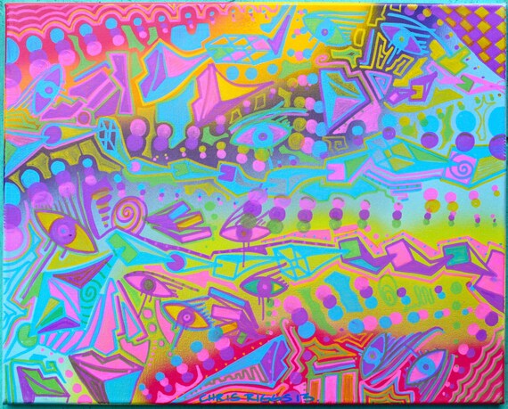 Buy paradon cigars - ORIGINAL abstract contemporary pop art fine art spray paint modern cubism painting
