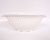 Vintage Amora Italian Bowl Made in Italy Serving Dish Vase Off White Embossed Ceramic