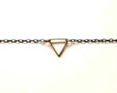 geometric golden triangle necklace