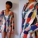 Vtg Mixed Patchwork Floral Striped Button Down Blazer