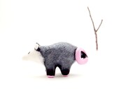 Possum Miniature Figurine - Polymer Clay Possum - Possum Totem - Possum Pocket Totem