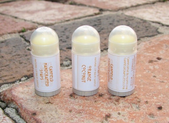 Orange Coconut - Shea and Cocoa Butter Lip Balm - Mini Size