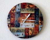 Large Wall Clock, Decor and Housewares, Vintage Suitcase, Rustic Clock, Home and Living, Home Decor,Unique Wall Clock, Unique Gift, Trending