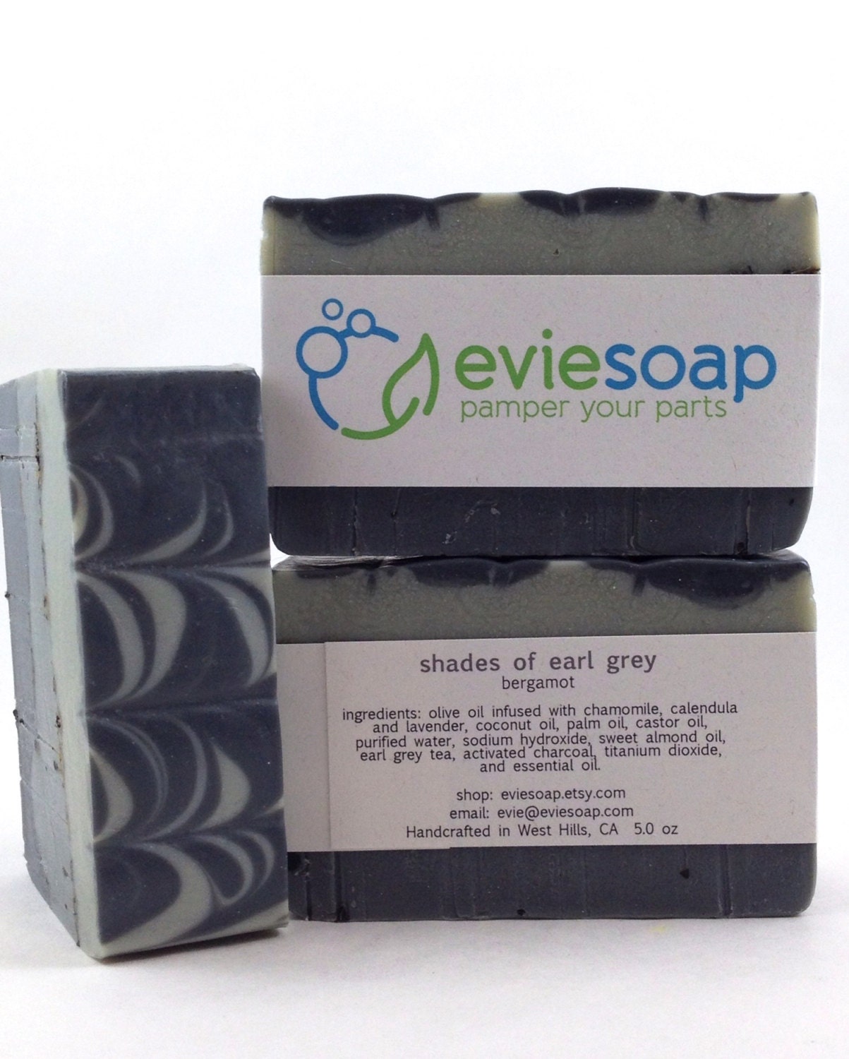 NEW: shades of earl grey - Handcrafted Vegan Soap - bergamot