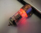 16GB RED Pentode usb flash drive. Steampunk/Industrial