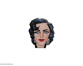 Glamor Girl Pop Art Brooch