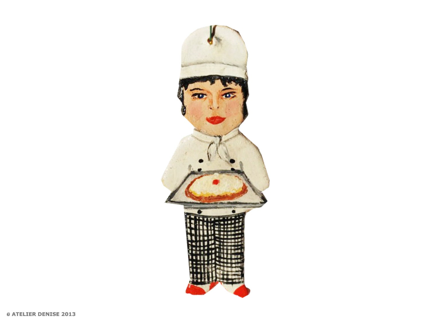 Lemon Meringue Pastry Girl Chef Kitchen Ornament