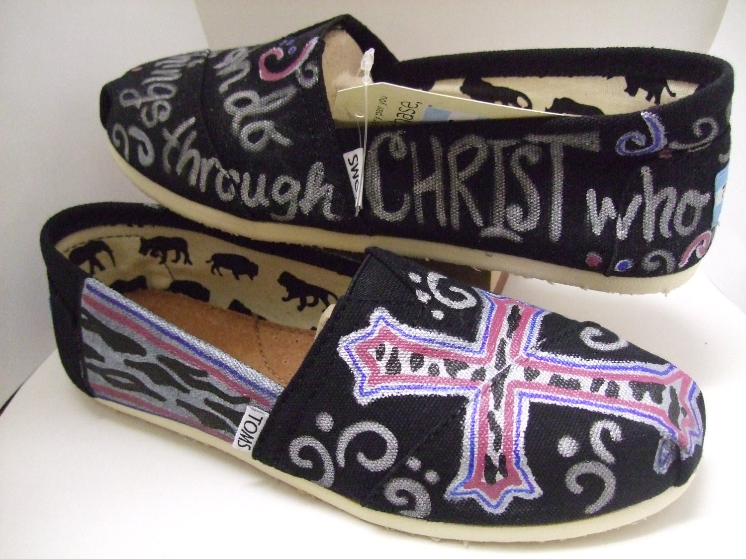 Bible Verse Custom painted TOMS Shoes