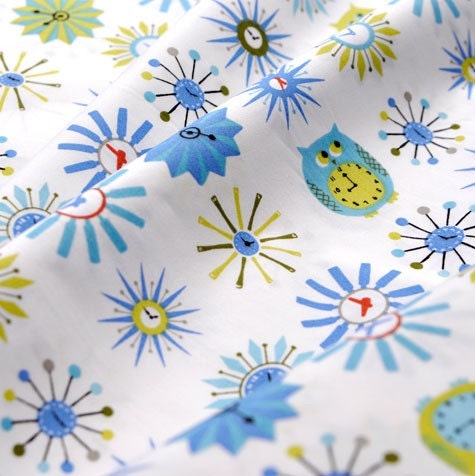 Organic Cotton Crib Sheet - Owls - Time Flies