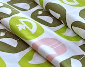 Organic Cotton Crib Sheet - Spring Birds - Pink/Green/White