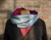 Light grey linen  scarf