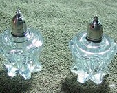 Antique ABP cut glass and silver salt and pepper shakers. New Year Sale