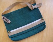 Hand Woven Plarn Hip Bag - Dark Green