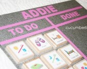 1 Child/Mix-n-match/Silver Personalized Chore Chart